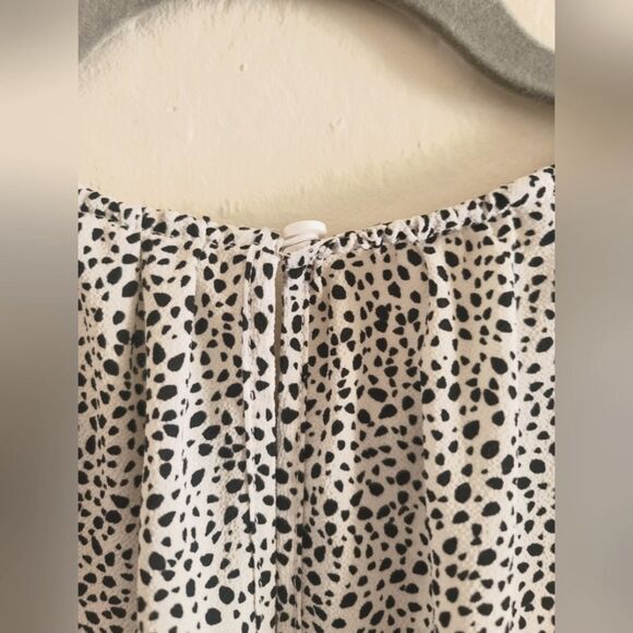 H&M Black‎ and White Flowy Fit & Flare Dress Size 2 - Picture 9 of 11